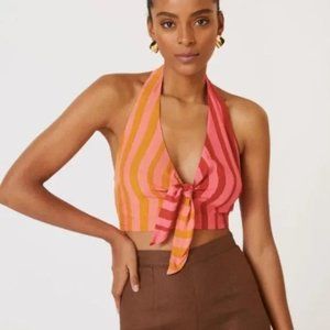 Farm Rio Mixed Stripe Halter Top